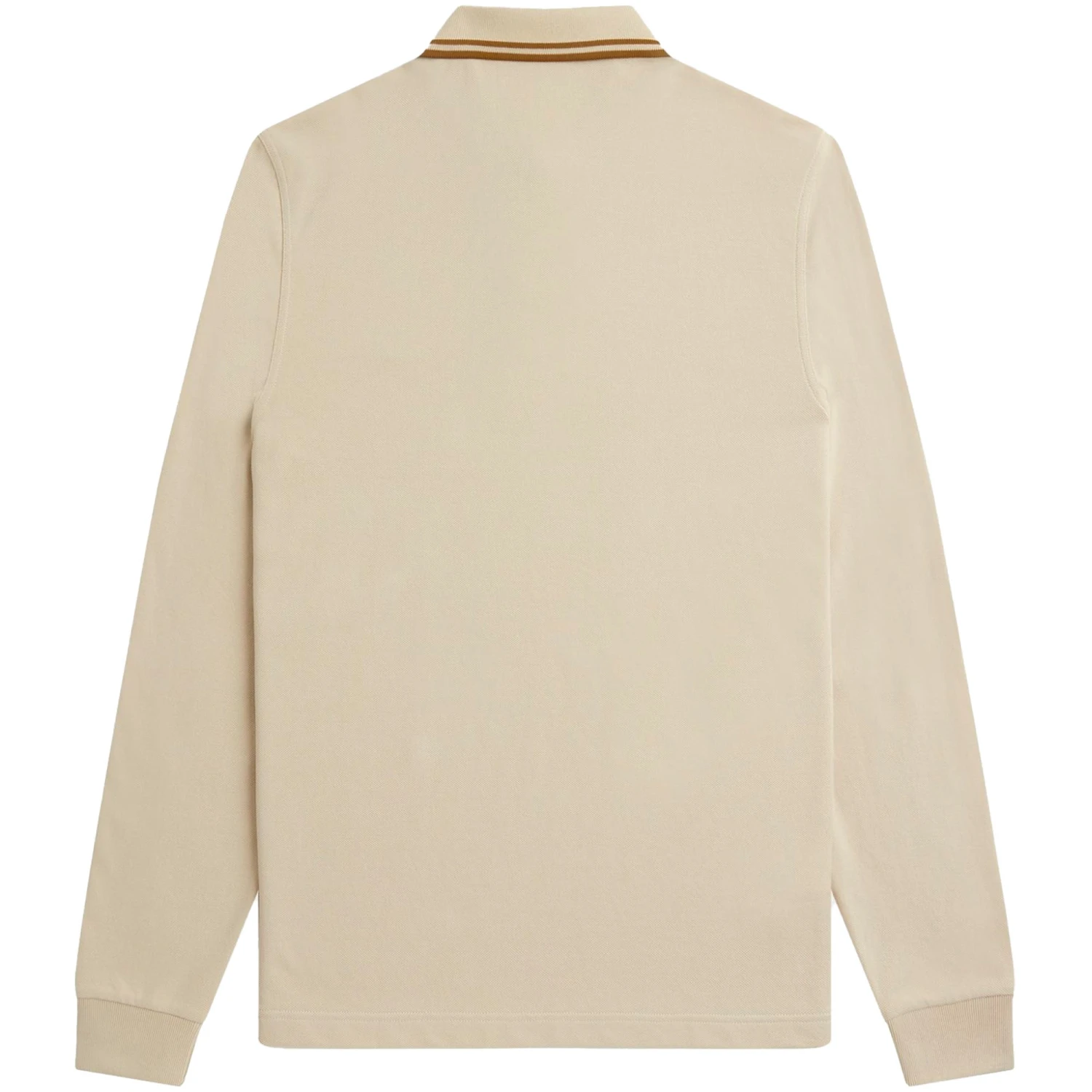 Fred Perry M3636 Long Sleeve Polo Shirt - Oatmeal 4 Fred Perry M3636 Long Sleeve Polo Shirt - Oatmeal - Image 4