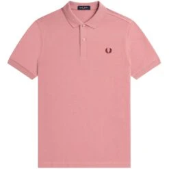 Fred Perry M6000 Plain Polo Shirt - Chalk Pink