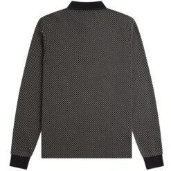 Fred Perry Micro Chequerboard Polo Shirt - Black 7 Fred Perry Micro Chequerboard Polo Shirt - Black -Stuarts Fashion Store fred perry micro chequerboard polo shirt black p59490 877002 image
