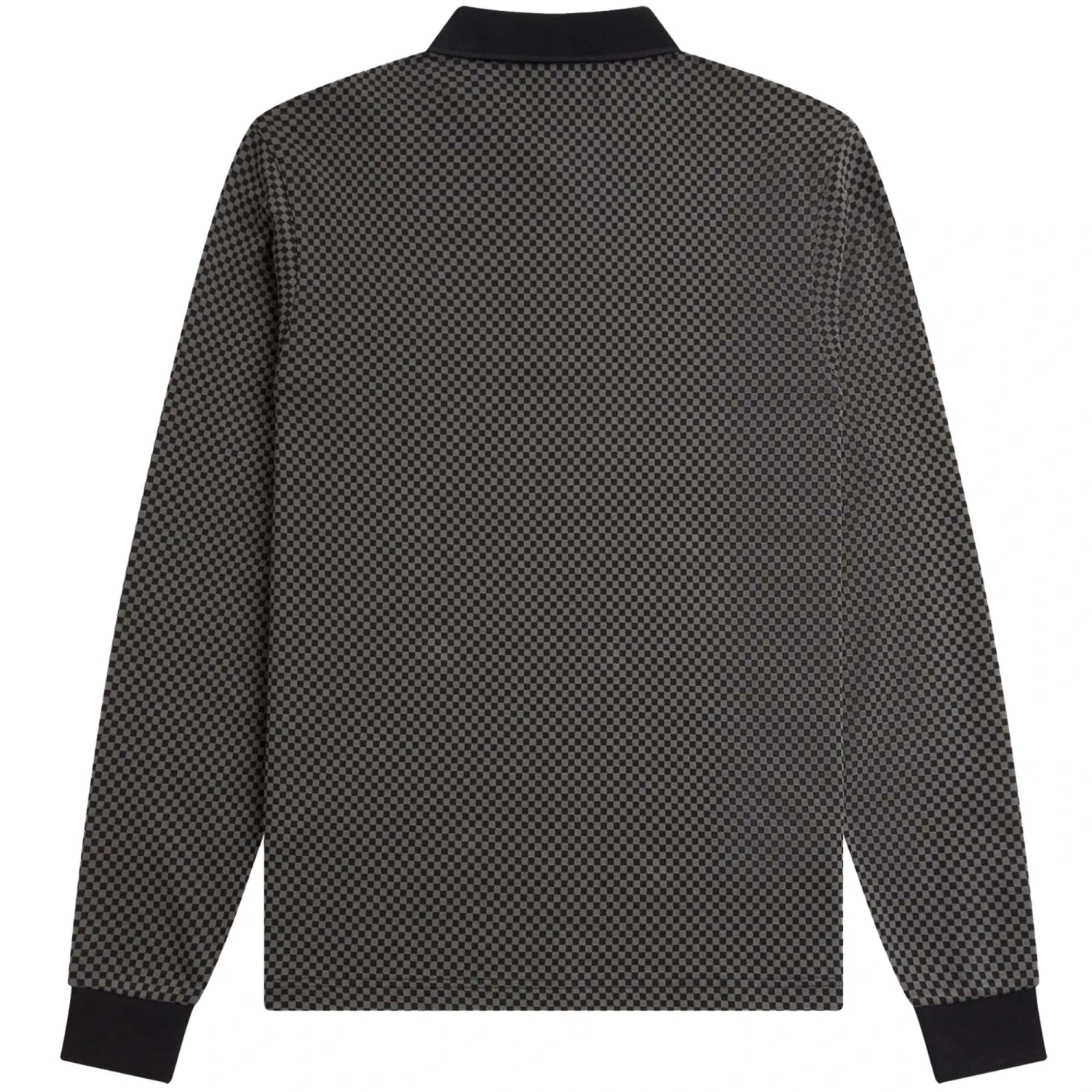 Fred Perry Micro Chequerboard Polo Shirt - Black 4 Fred Perry Micro Chequerboard Polo Shirt - Black - Image 4