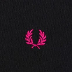 Fred Perry Reissues M12 Twin Tipped Polo Shirt - Black/Indi -Stuarts Fashion Store fred perry reissues m12 twin tipped polo shirt black indi p58893 861497 image