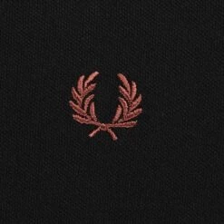 Fred Perry Reissues M12 Twin Tipped Polo Shirt - Black & Oatmeal -Stuarts Fashion Store fred perry reissues m12 twin tipped polo shirt black oatmeal p59469 877379 image