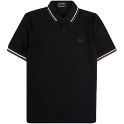 Fred Perry Reissues M12 Twin Tipped Polo Shirt - Black