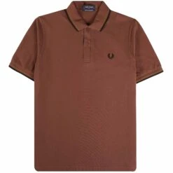 Fred Perry Reissues M12 Twin Tipped Polo Shirt - Burgundy