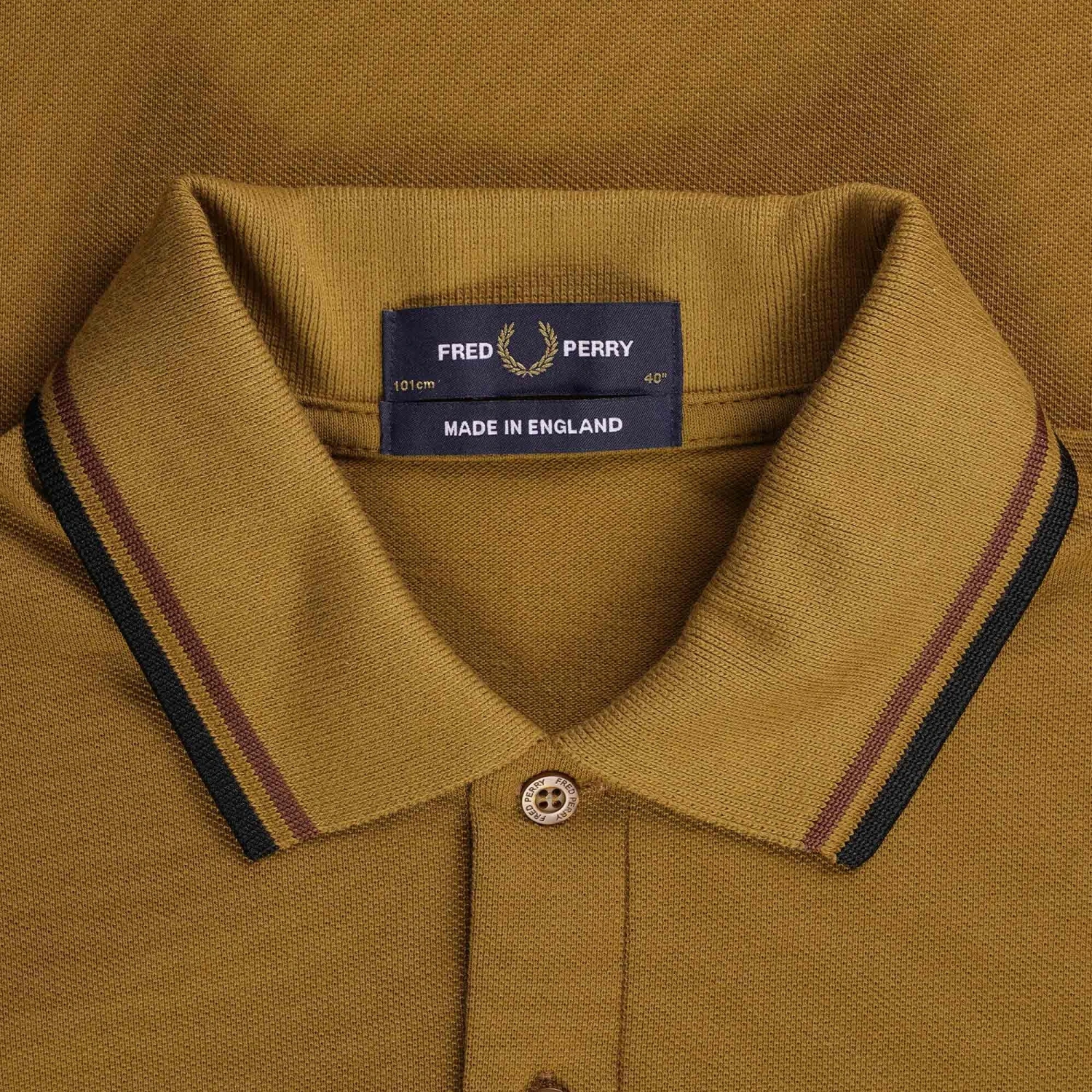 Fred Perry Reissues M12 Twin Tipped Polo Shirt - Dark Caramel 2 Fred Perry Reissues M12 Twin Tipped Polo Shirt - Dark Caramel - Image 2