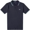 Fred Perry Reissues M12 Twin Tipped Polo Shirt - Navy
