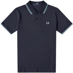 Fred Perry Reissues M12 Twin Tipped Polo Shirt - Navy