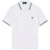 Fred Perry Reissues M12 Twin Tipped Polo - White