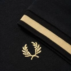 Fred Perry Reissues M2 Single Tipped Polo - Black/Champagne 7 Fred Perry Reissues M2 Single Tipped Polo - Black/Champagne -Stuarts Fashion Store fred perry reissues m2 single tipped polo black champagne p34056 224692 image