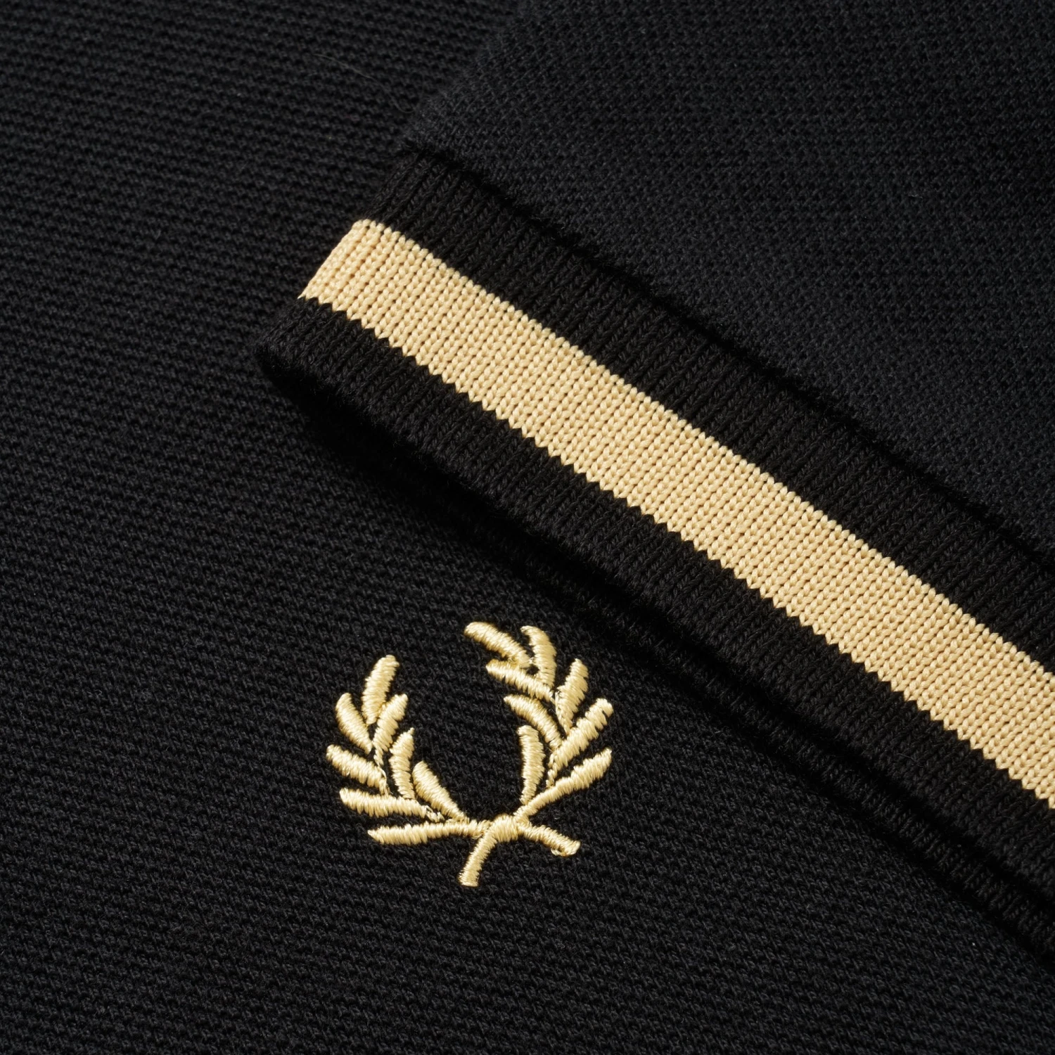 Fred Perry Reissues M2 Single Tipped Polo - Black/Champagne 3 Fred Perry Reissues M2 Single Tipped Polo - Black/Champagne - Image 3