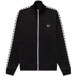 Fred Perry Taped Track Jacket - Black
