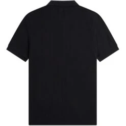 Fred Perry Textured Zip Neck Polo Shirt - Black 7 Fred Perry Textured Zip Neck Polo Shirt - Black -Stuarts Fashion Store fred perry textured zip neck polo shirt black p59580 878813 image