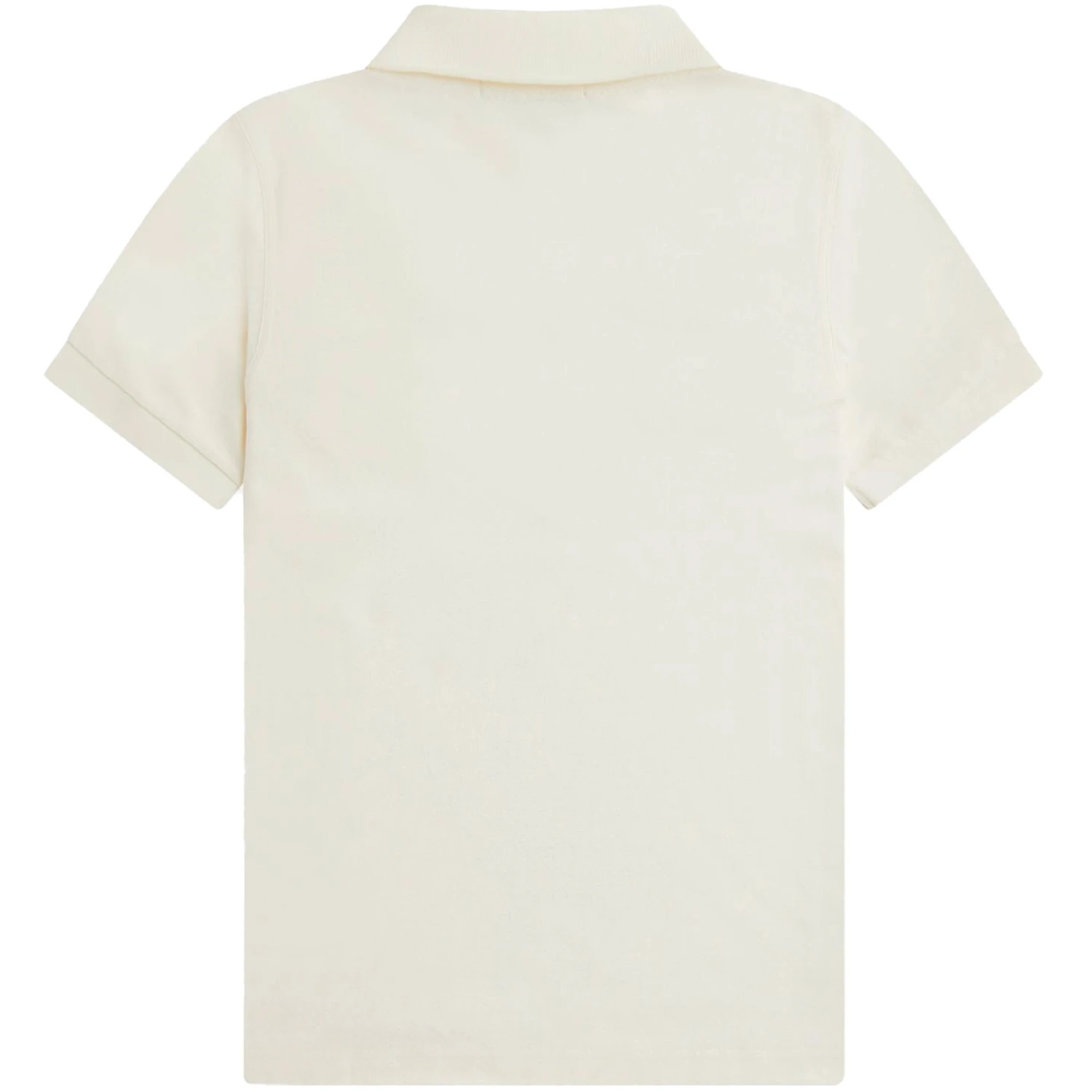 Fred Perry Textured Zip Neck Polo Shirt - Ecru 4 Fred Perry Textured Zip Neck Polo Shirt - Ecru - Image 4