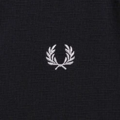 Fred Perry Waffle Texture Polo Shirt - Black -Stuarts Fashion Store fred perry waffle texture polo shirt black p59653 879427 image