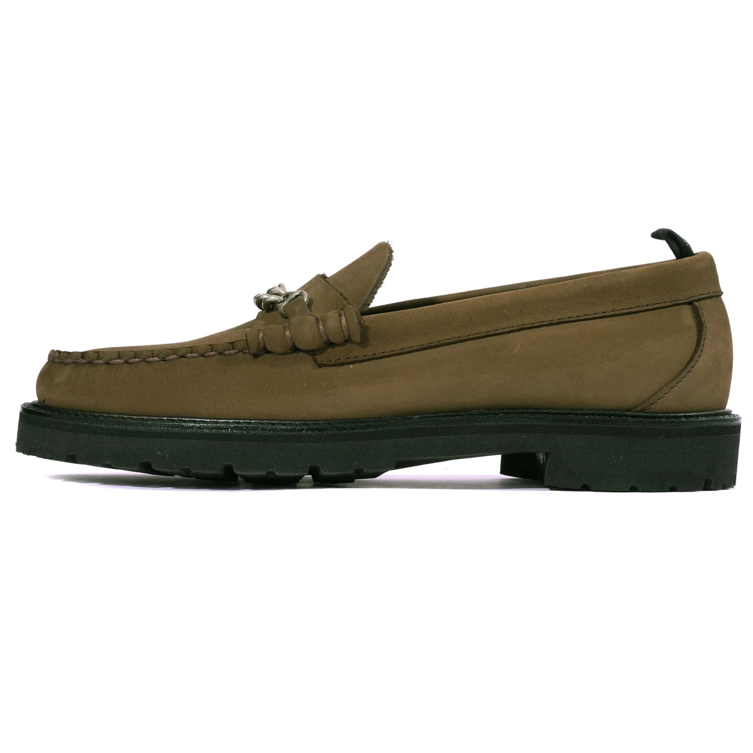 Fred Perry X G.H Bass Weejuns Nubuck Chain Penny Loafers - Bark 1 Fred Perry X G.H Bass Weejuns Nubuck Chain Penny Loafers - Bark