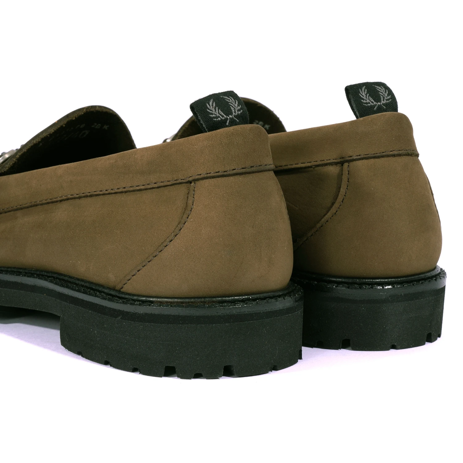 Fred Perry X G.H Bass Weejuns Nubuck Chain Penny Loafers - Bark 4 Fred Perry X G.H Bass Weejuns Nubuck Chain Penny Loafers - Bark - Image 4