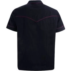 Short Sleeve Overshirt - Black -Stuarts Fashion Store fred perry x nicholas daley short sleeve overshirt black p54363 746748 image
