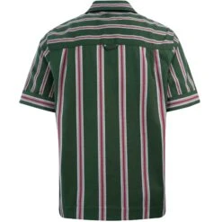Vertical Stripe Shirt - Kelp Green -Stuarts Fashion Store fred perry x nicholas daley vertical stripe shirt kelp green p54362 746726 image
