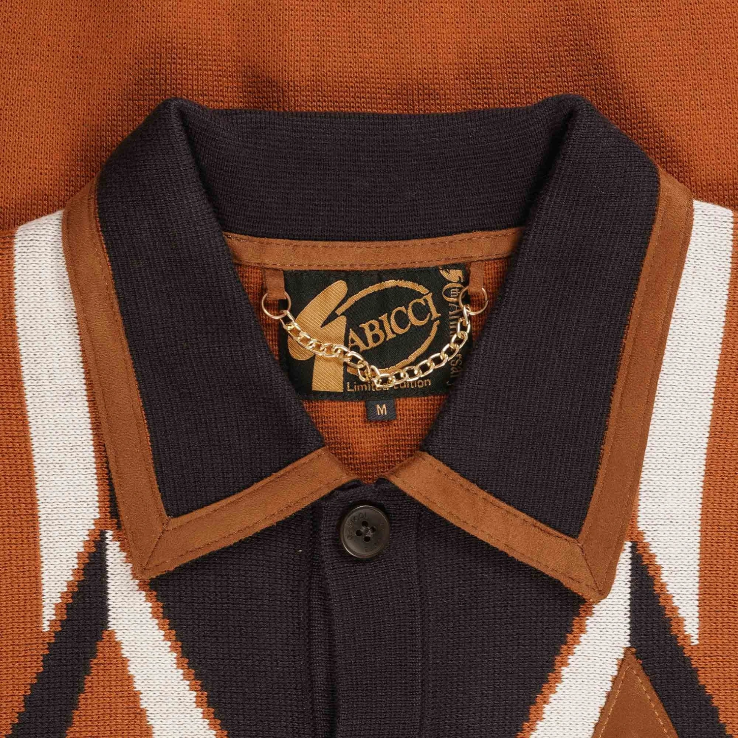 Gabicci Vintage 1973 50th Anniversary Penfold Polo Shirt - Toffee 2 Gabicci Vintage 1973 50th Anniversary Penfold Polo Shirt - Toffee - Image 2