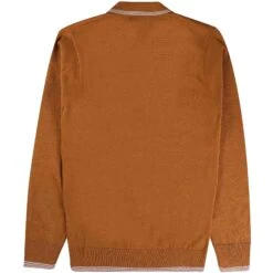 Gabicci Vintage 1973 Carlson Tonal Knit Polo Shirt - Toffee -Stuarts Fashion Store gabicci vintage 1973 carlson tonal knit polo shirt toffee p60771 901695 image