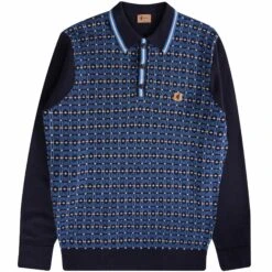 Gabicci Vintage 1973 Ernest Polo Shirt- Navy