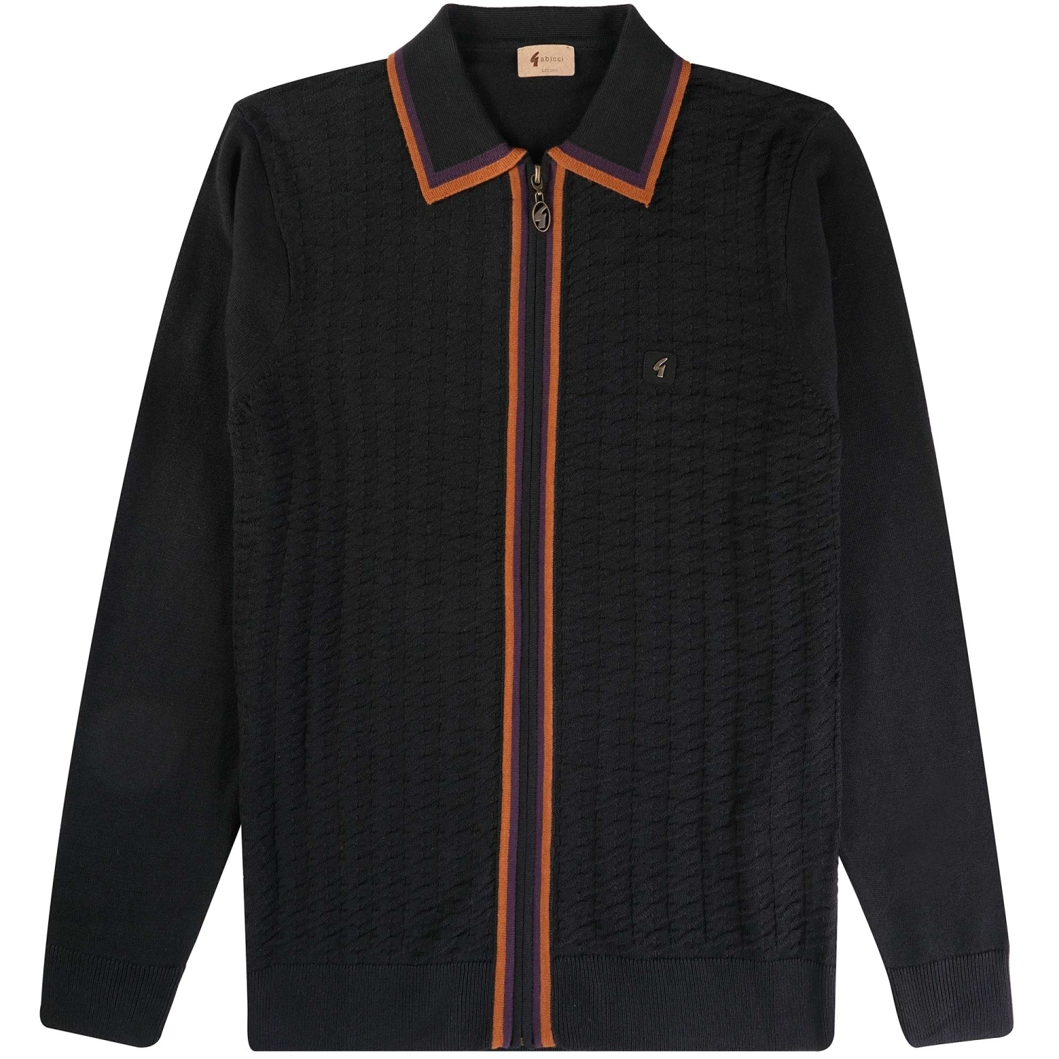 Gabicci Vintage 1973 Templo Polo Shirt - Black 1 Gabicci Vintage 1973 Templo Polo Shirt - Black