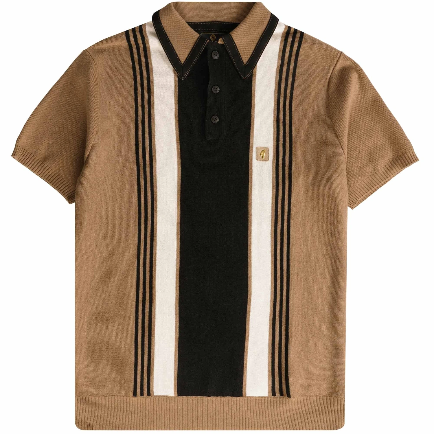 Gabicci Vintage 1973 X Stuarts Searle Polo Shirt - Camel 1 Gabicci Vintage 1973 X Stuarts Searle Polo Shirt - Camel