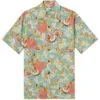 Go Barefoot Convertible-Collar Printed Cotton Shirt - Hula Royal