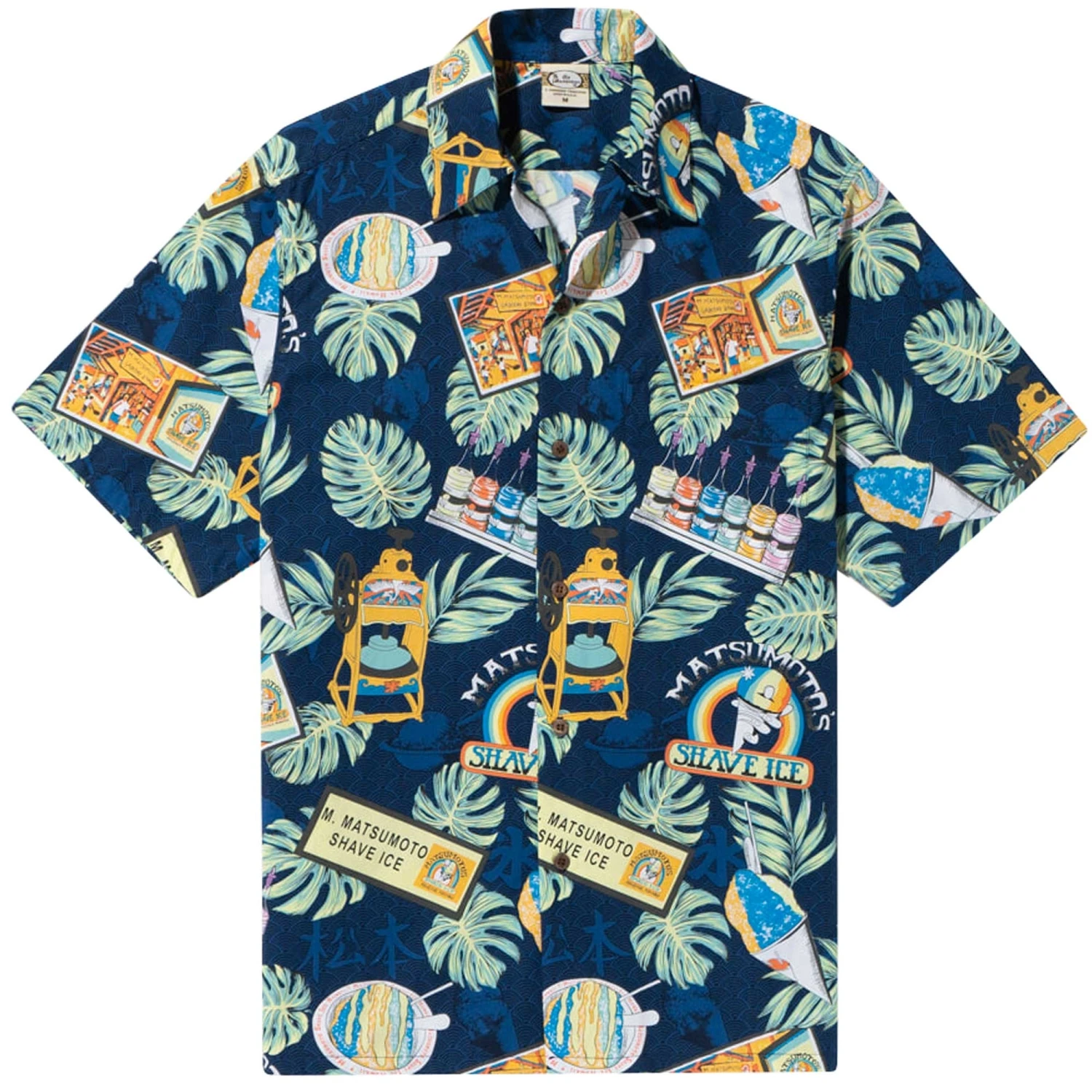 Go Barefoot Convertible-Collar Printed Cotton Shirt - Moto Navy