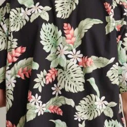 Go Barefoot Convertible-Collar Printed Cotton Shirt - Tiare Black 7 Go Barefoot Convertible-Collar Printed Cotton Shirt - Tiare Black -Stuarts Fashion Store go barefoot convertible collar printed cotton shirt tiare black p60517 886716 image