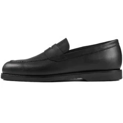 Harrys London Beck G Pull Up Calf Loafers - Black