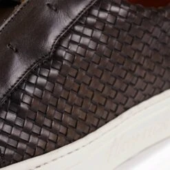 Jeffery West Apollo Woven Leather - Dark Brown -Stuarts Fashion Store jeffery west apollo woven leather dark brown p59193 871815 image
