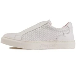 Jeffery West Apollo Woven Leather - White