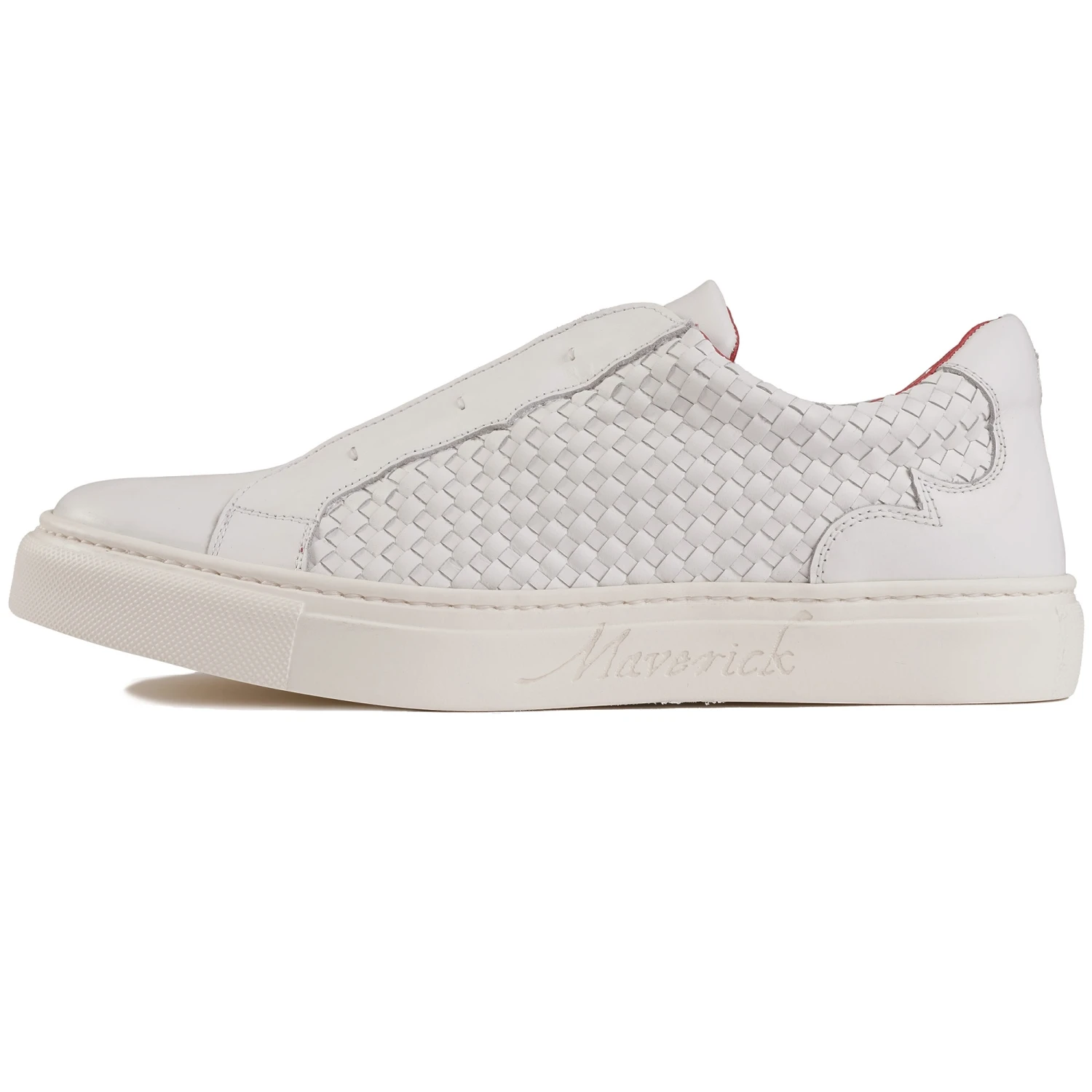 Jeffery West Apollo Woven Leather - White 1 Jeffery West Apollo Woven Leather - White