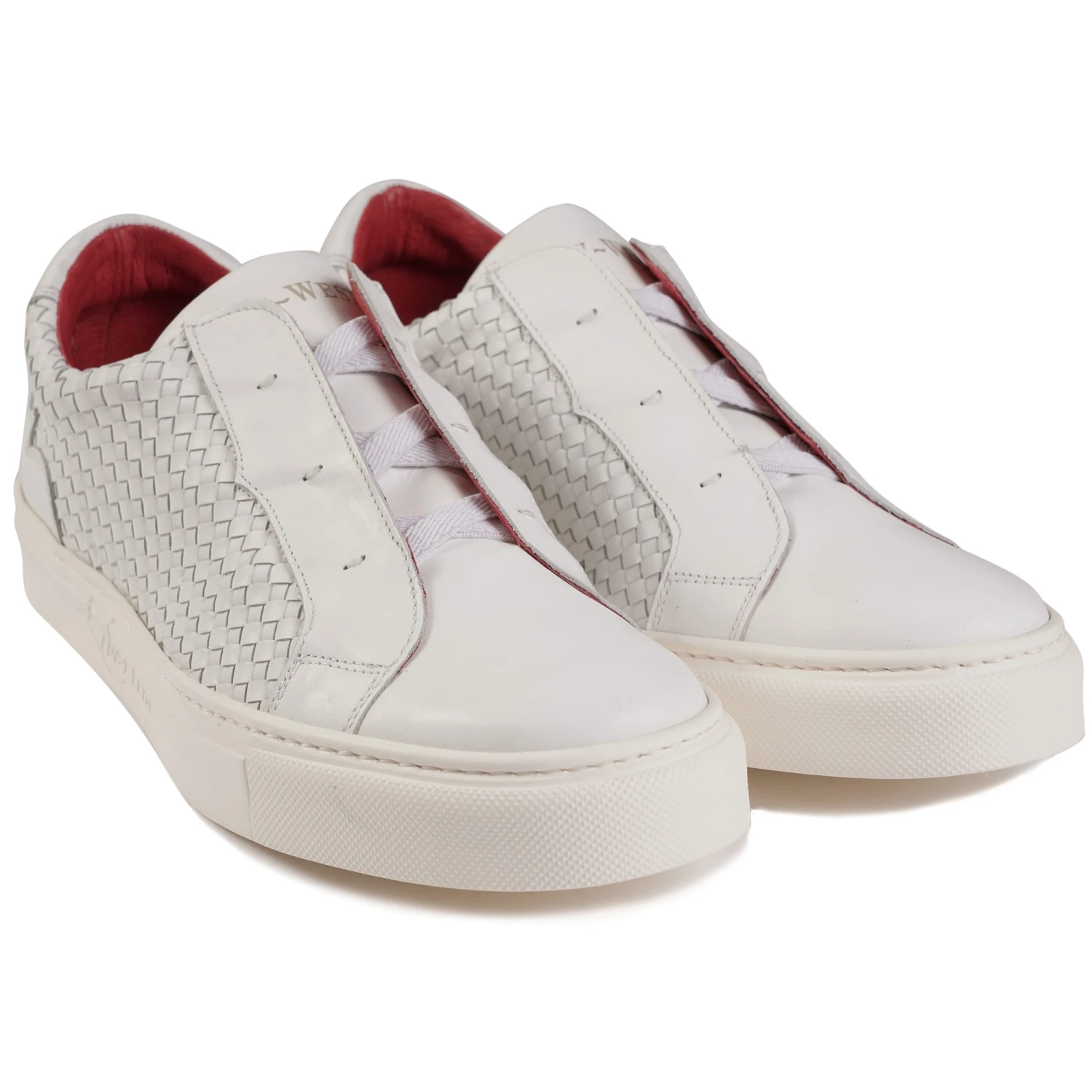 Jeffery West Apollo Woven Leather - White 2 Jeffery West Apollo Woven Leather - White - Image 2