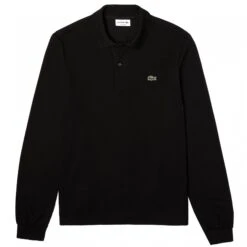 Lacoste Pique LS Polo Shirt - Black