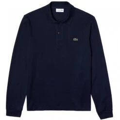 Lacoste Pique LS Polo Shirt - Navy