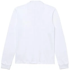 Lacoste Pique LS Polo Shirt - White -Stuarts Fashion Store lacoste pique ls polo shirt white p25742 838537 image