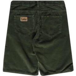 Lois Jeans Pepe Jumbo Cord Shorts - Green Olive -Stuarts Fashion Store lois jeans pepe jumbo cord shorts green olive p58325 850893 image