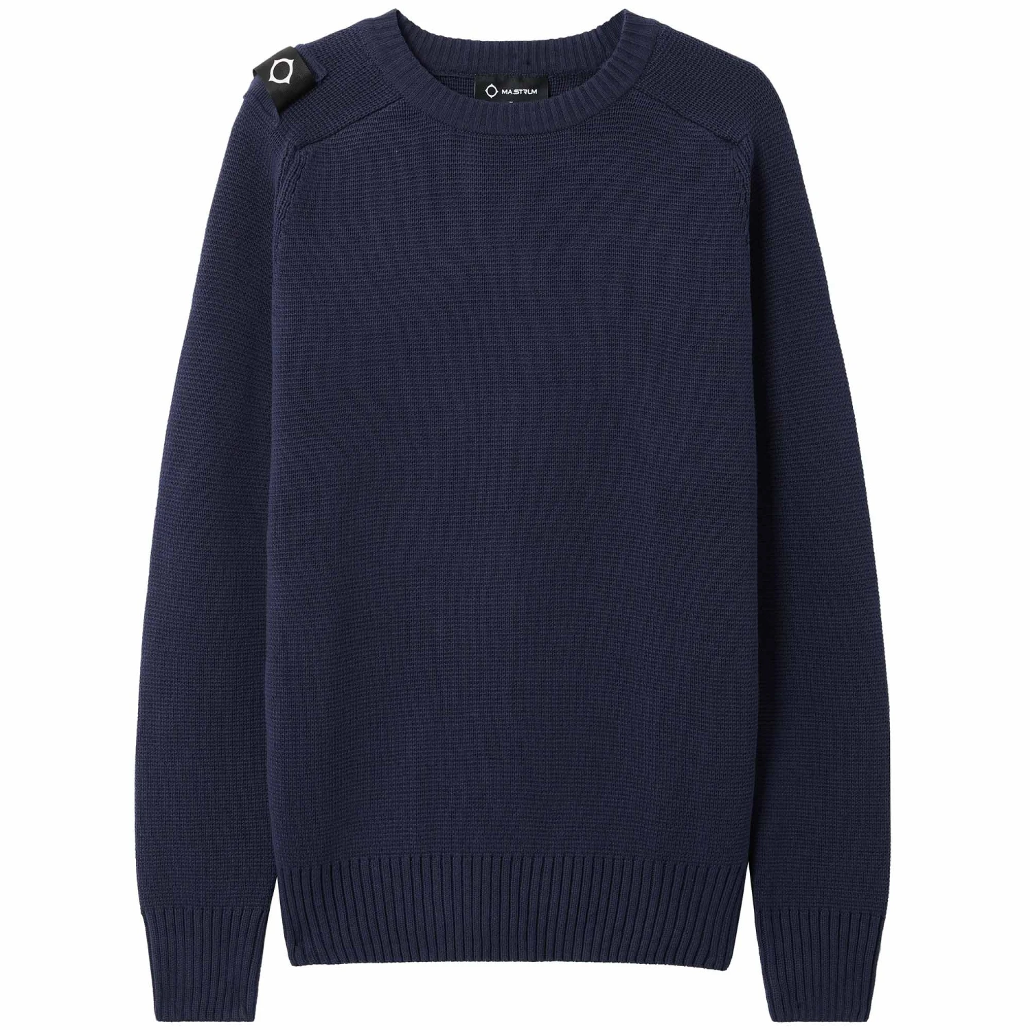 Ma Strum Milano Knit Crew Neck Sweater - True Navy 1 Ma Strum Milano Knit Crew Neck Sweater - True Navy