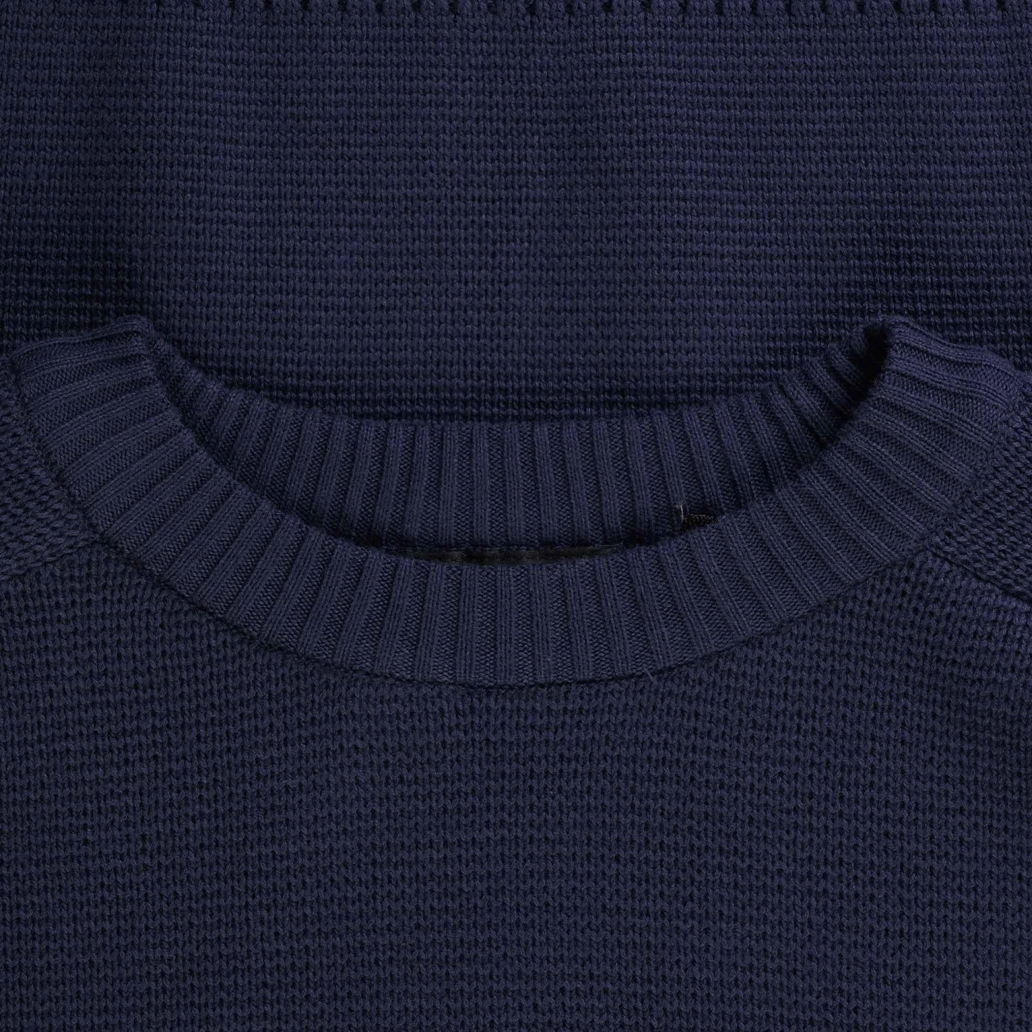 Ma Strum Milano Knit Crew Neck Sweater - True Navy 2 Ma Strum Milano Knit Crew Neck Sweater - True Navy - Image 2