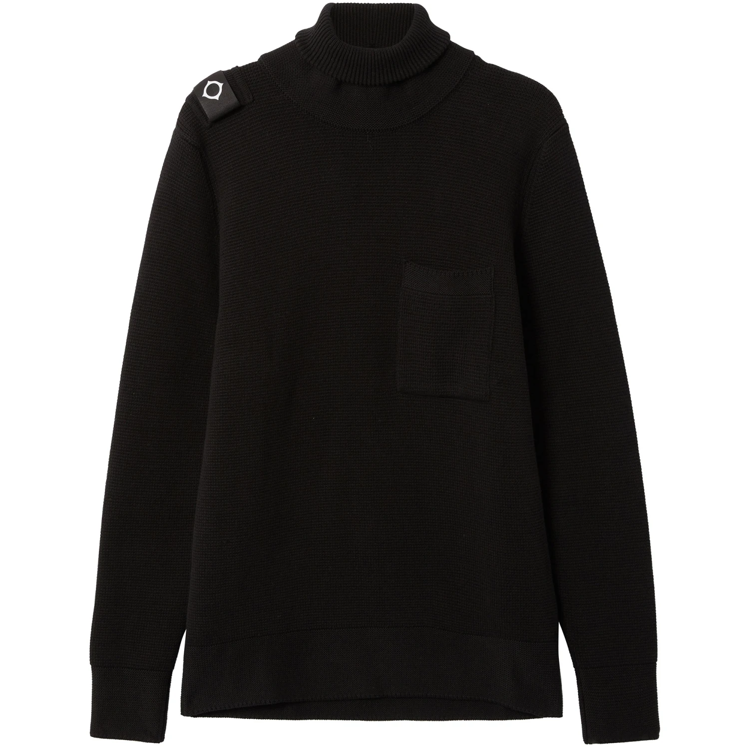 Ma Strum Milano Knit Roll Neck Jumper - Jet Black 1 Ma Strum Milano Knit Roll Neck Jumper - Jet Black