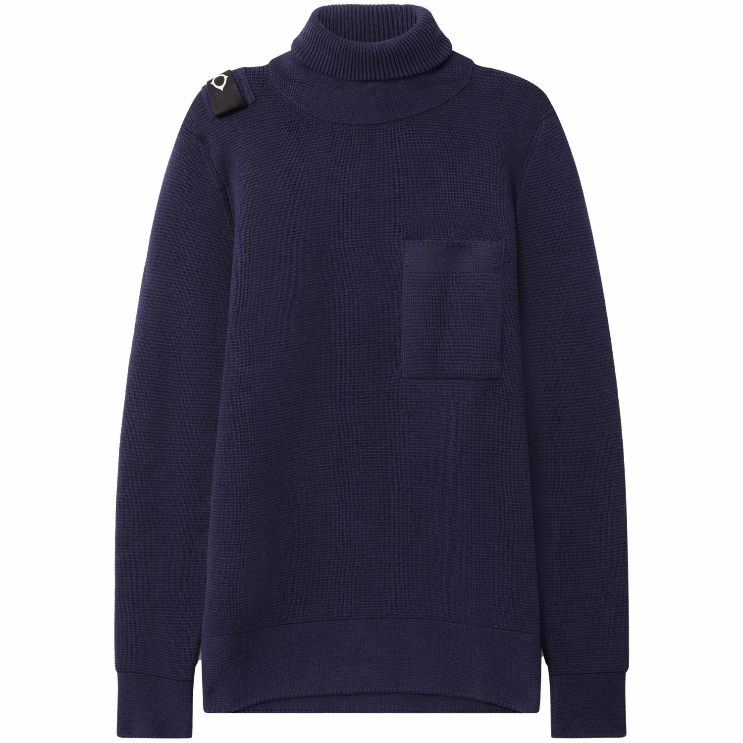 Ma Strum Milano Knit Roll Neck Jumper - True Navy 1 Ma Strum Milano Knit Roll Neck Jumper - True Navy