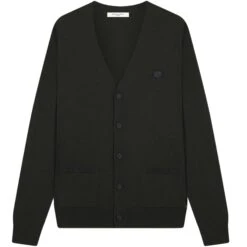 Maison Kitsune Bold Fox Head Patch Cardigan - Black