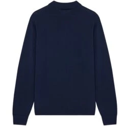 Maison Kitsune Dressed Fox Patch Regular Polo Jumper - Navy -Stuarts Fashion Store maison kitsune dressed fox patch regular polo jumper navy p59054 866930 image