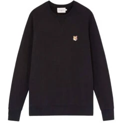 Maison Kitsune Fox Head Patch Sweatshirt - Black