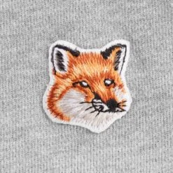 Maison Kitsune Fox Head Patch Sweatshirt - Grey Melange 6 Maison Kitsune Fox Head Patch Sweatshirt - Grey Melange -Stuarts Fashion Store maison kitsune fox head patch sweatshirt grey melange p48179 602260 image