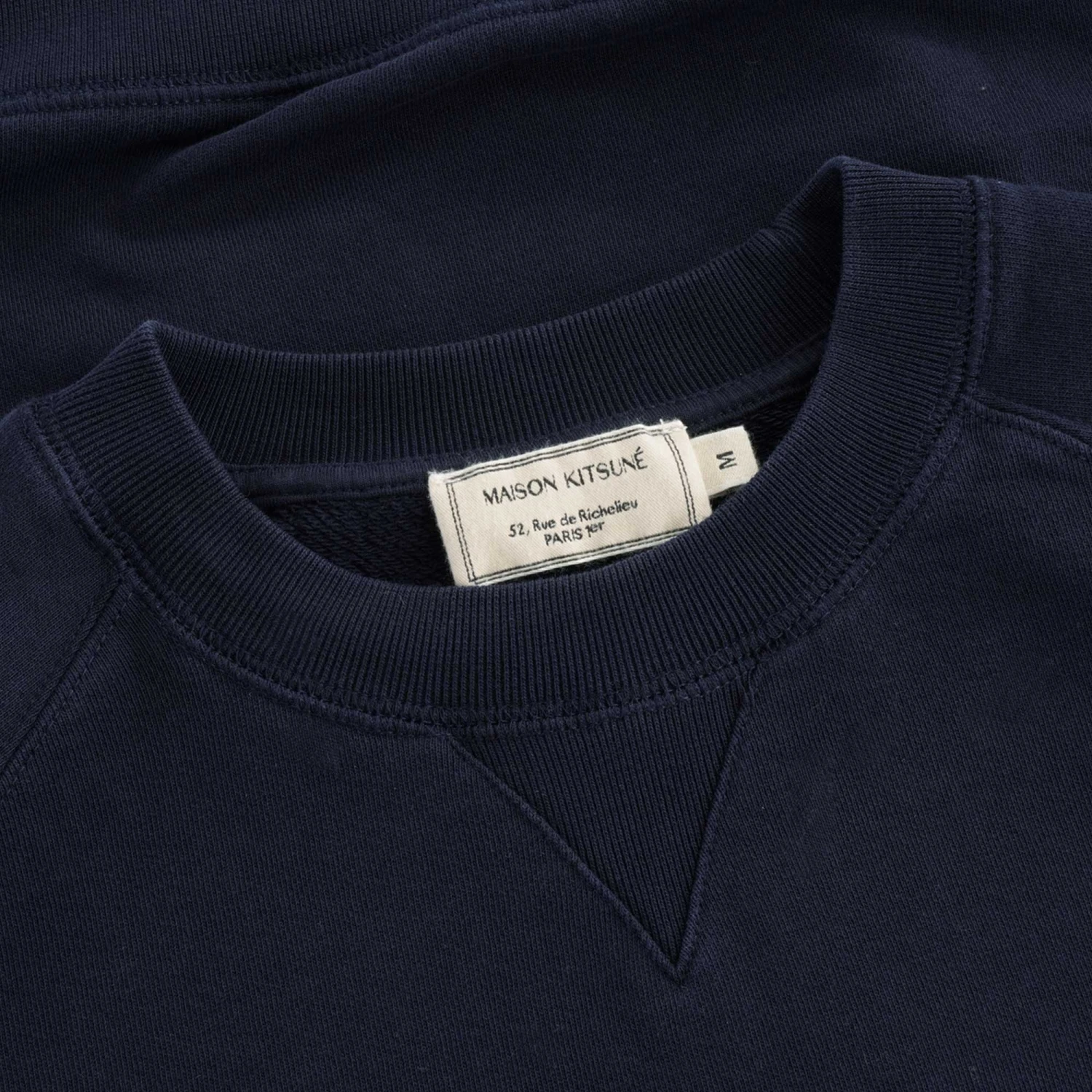 Maison Kitsune Fox Head Patch Sweatshirt - Navy 2 Maison Kitsune Fox Head Patch Sweatshirt - Navy - Image 2