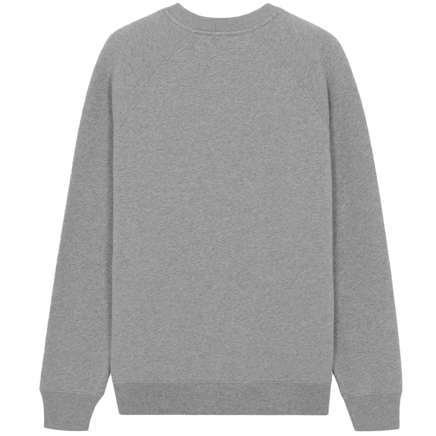 Maison Kitsune Grey Fox Head Patch Classic Sweatshirt - Grey Melange 4 Maison Kitsune Grey Fox Head Patch Classic Sweatshirt - Grey Melange - Image 4