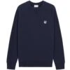 Maison Kitsune Grey Fox Head Patch Classic Sweatshirt - Navy
